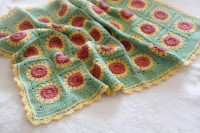 Flower Power Crochet Blanket/Throw