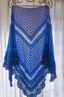 Glittery Blue Ombre Louvre Shawl